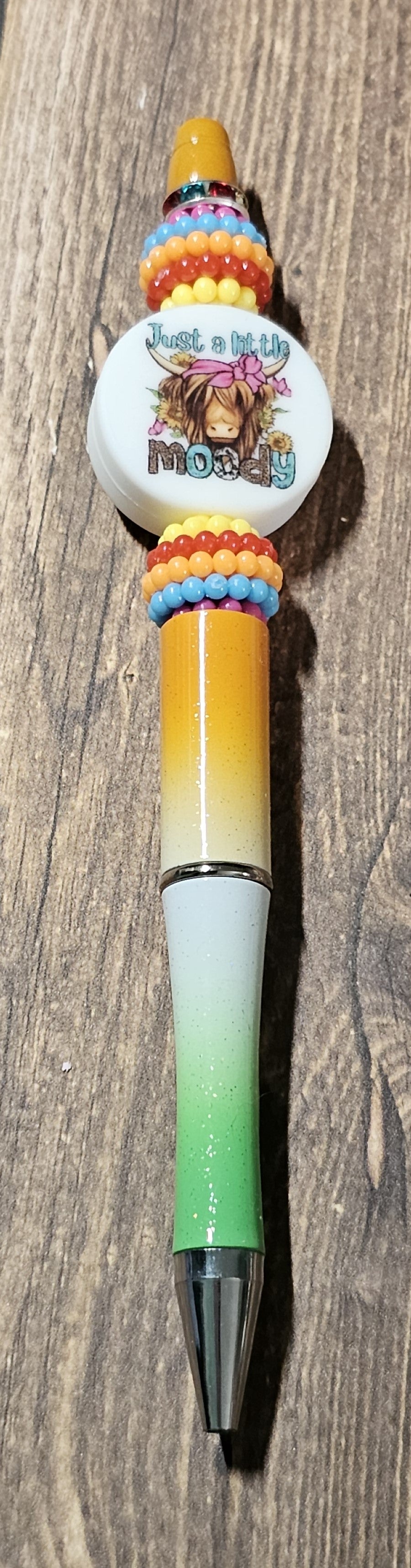 Orange, White, and Green Ombre Cow Pen