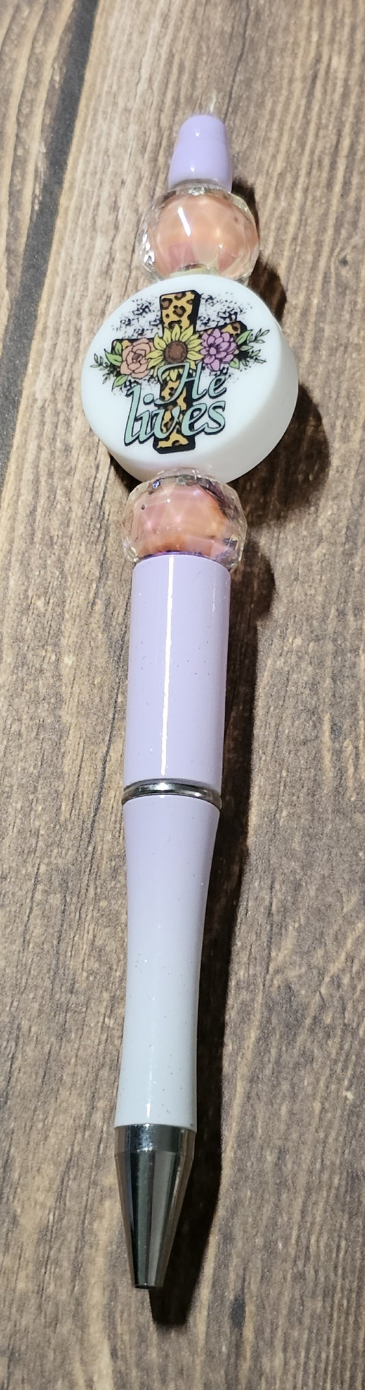 Light Purple and White Ombre Religious Pen