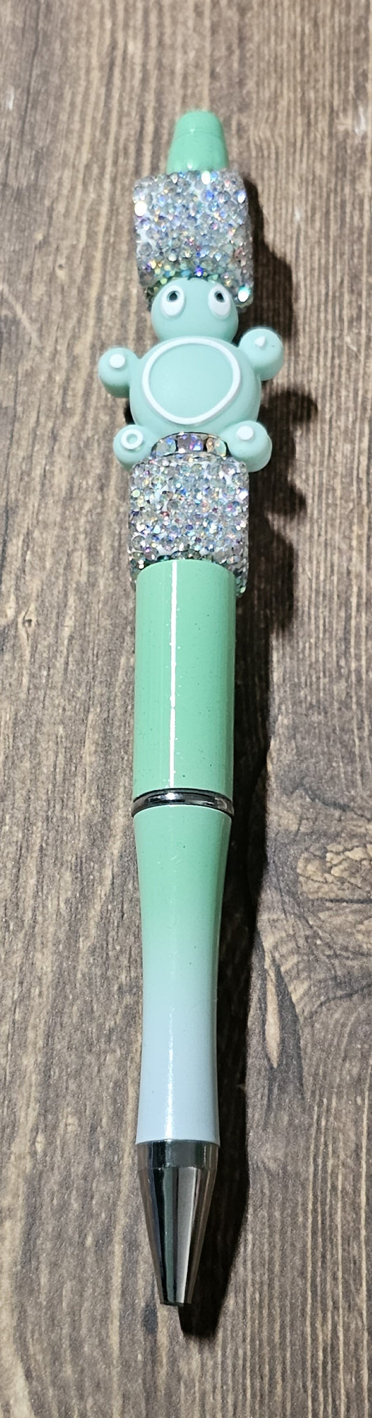 Light Green and White Ombre Turtle Pen