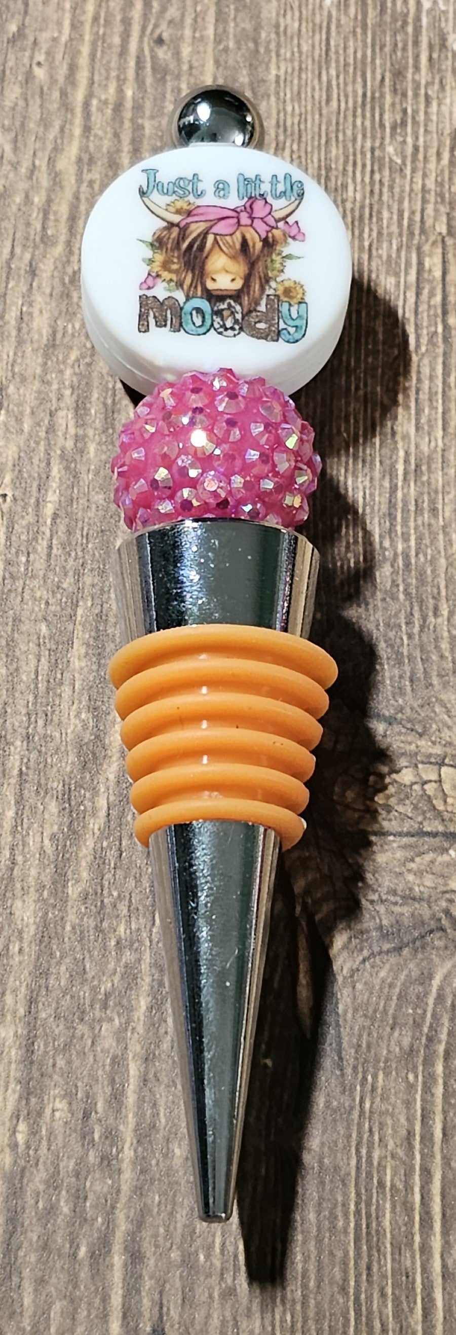 Orange Cow Wine Stopper