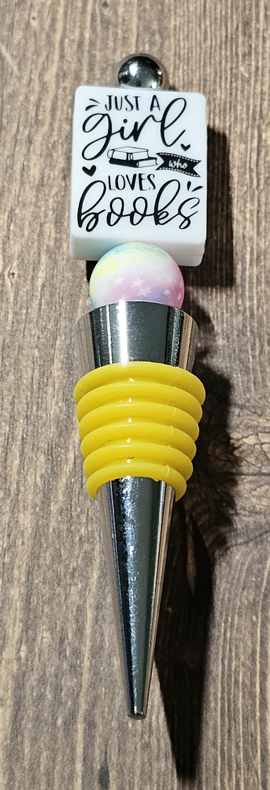 Yellow Books Wine Stopper