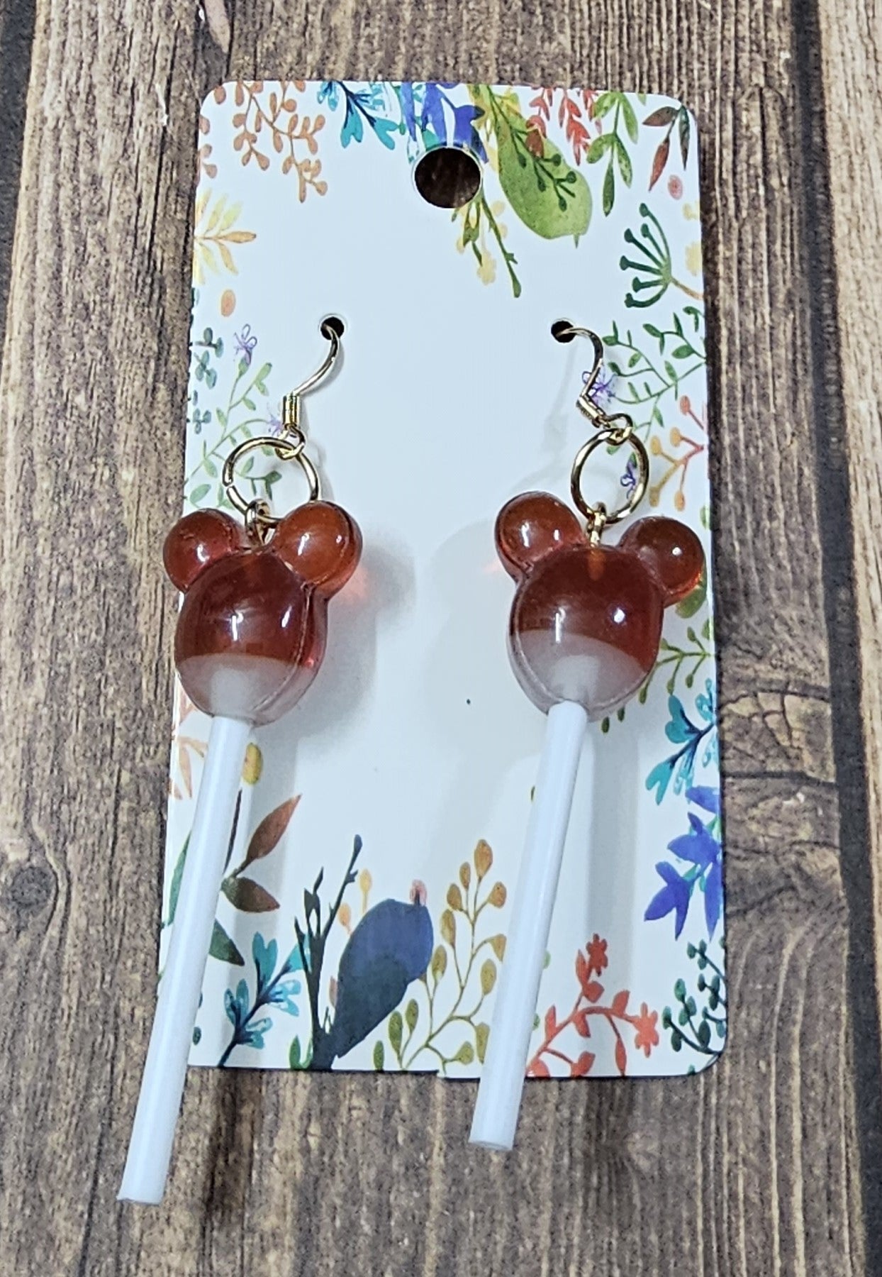 Brown Mouse Earrings