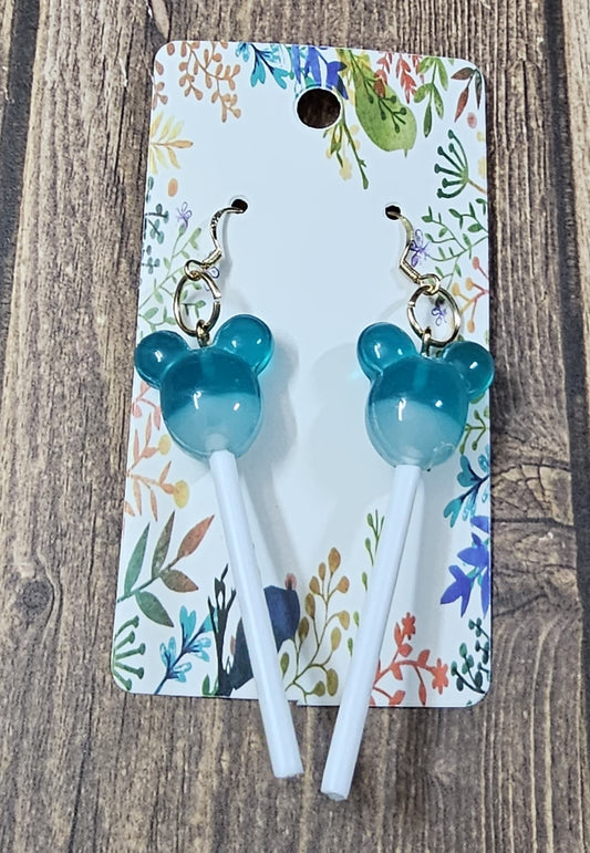 Blue Mouse Earrings