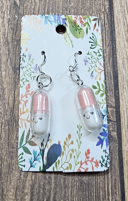 Light Pink Pill Earrings