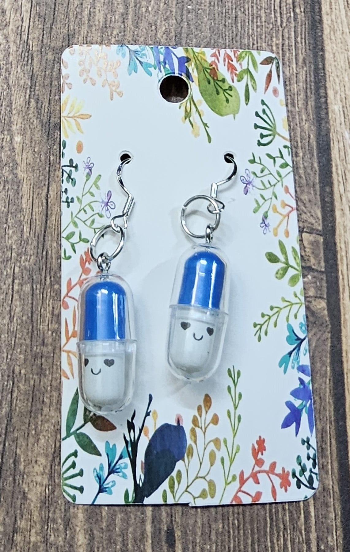 Blue Pill Earrings