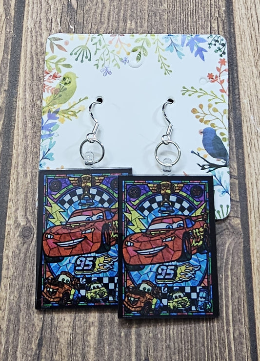 Red Car Earrings