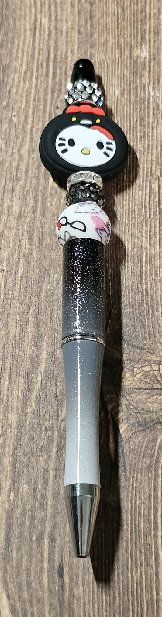 Black and White Ombre Chicken Kitty Pen