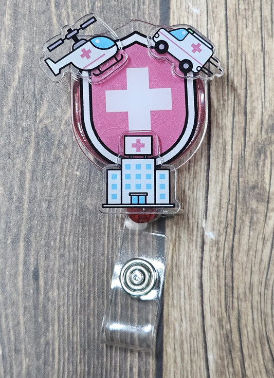 Hospital Transportation Badge Reel