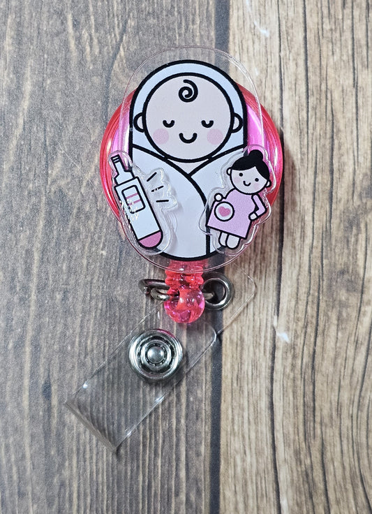 Baby Girl Badge Reel