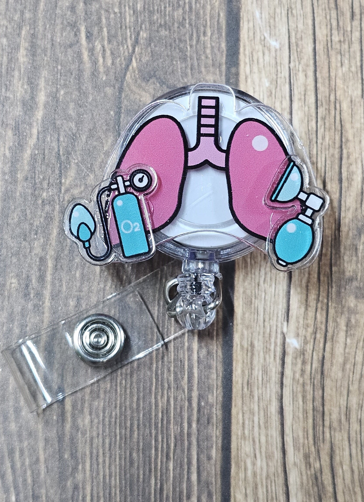 Oxygen and Lungs Badge Reel