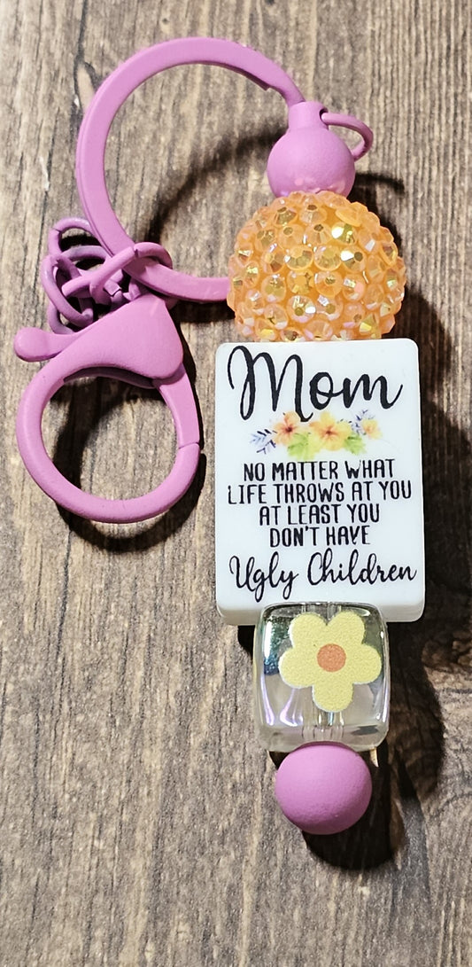 Mom Metal Keychain